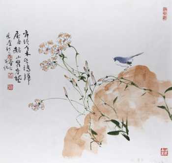 市头老木昏鸦归，屋角赭山瞿麦熟